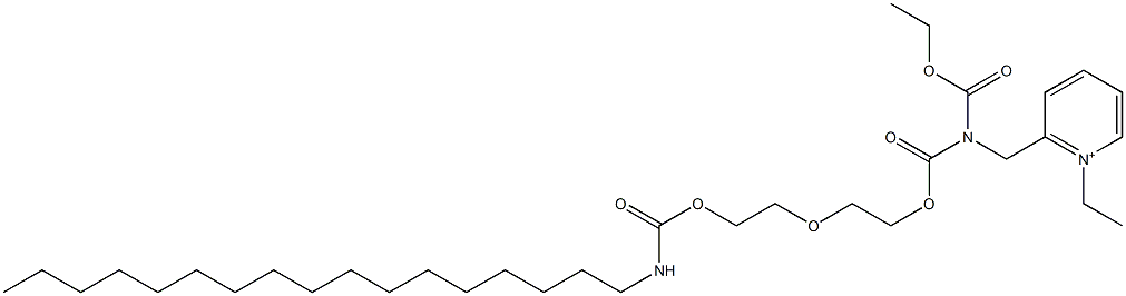 2-[N-Ethoxycarbonyl-N-[2-[2-(heptadecylcarbamoyloxy)ethoxy]ethoxycarbonyl]aminomethyl]-1-ethylpyridinium Structure