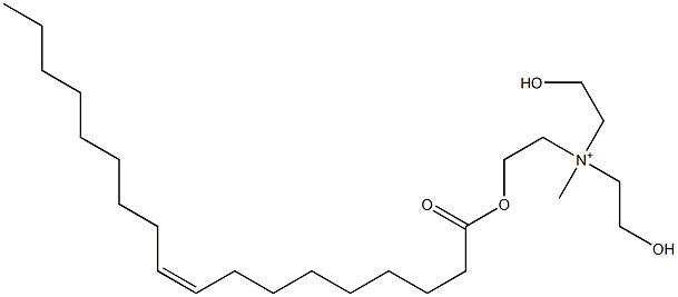 N,N-Bis(2-hydroxyethyl)-N-methyl-2-[[(Z)-1-oxo-9-octadecenyl]oxy]ethanaminium 结构式