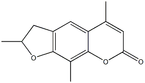 2,5,9-Trimethyl-2,3-dihydro-7H-furo[3,2-g][1]benzopyran-7-one Struktur