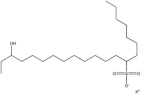 19-Hydroxyhenicosane-8-sulfonic acid potassium salt,,结构式