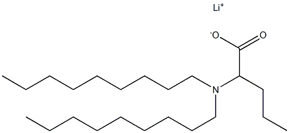 2-(Dinonylamino)valeric acid lithium salt,,结构式