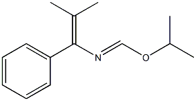 1-Phenyl-1-[(isopropyloxy)methyleneamino]-2-methyl-1-propene Struktur