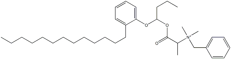 N,N-Dimethyl-N-benzyl-N-[1-[[1-(2-tridecylphenyloxy)butyl]oxycarbonyl]ethyl]aminium Structure