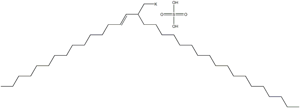 Sulfuric acid 2-(1-pentadecenyl)icosyl=potassium ester salt Structure