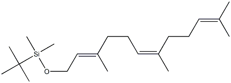 (2E,6Z)-1-(tert-Butyldimethylsiloxy)-3,7,11-trimethyl-2,6,10-dodecatriene,,结构式