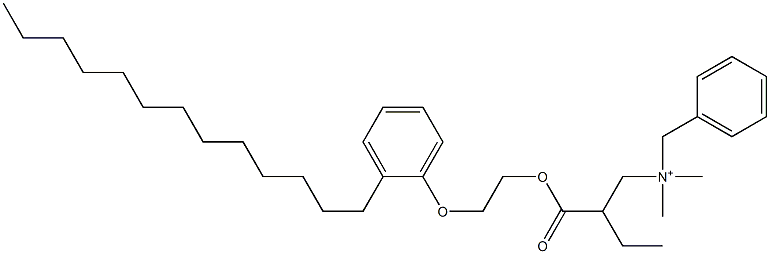 N,N-Dimethyl-N-benzyl-N-[2-[[2-(2-tridecylphenyloxy)ethyl]oxycarbonyl]butyl]aminium Structure