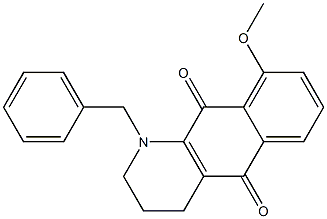 1,2,3,4-Tetrahydro-9-methoxy-1-benzylbenzo[g]quinoline-5,10-dione Structure