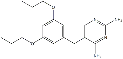 2,4-Diamino-5-[3,5-bis(propyloxy)benzyl]pyrimidine,,结构式