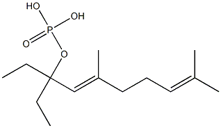 Phosphoric acid diethyl[(2E)-3,7-dimethyl-2,6-octadienyl] ester Structure
