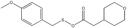 4-[(p-Methoxyphenylmethyl)thio]tetrahydro-2H-pyran-4-acetic acid Structure