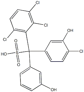 (4-Chloro-3-hydroxyphenyl)(2,3,6-trichlorophenyl)(3-hydroxyphenyl)methanesulfonic acid Structure