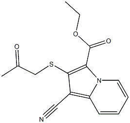  2-(Acetonylthio)-1-cyanoindolizine-3-carboxylic acid ethyl ester