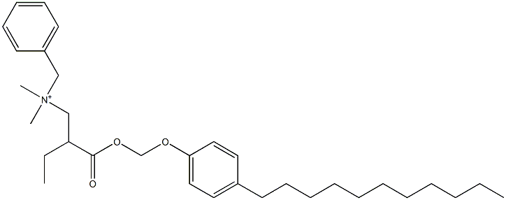 N,N-Dimethyl-N-benzyl-N-[2-[[(4-undecylphenyloxy)methyl]oxycarbonyl]butyl]aminium Structure