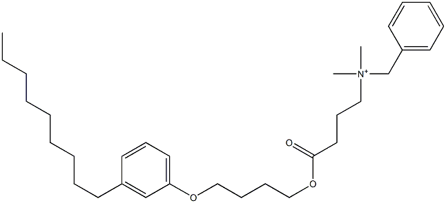 N,N-Dimethyl-N-benzyl-N-[3-[[4-(3-nonylphenyloxy)butyl]oxycarbonyl]propyl]aminium Structure