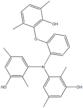 N,N-Bis(3-hydroxy-2,5-dimethylphenyl)-2-(6-hydroxy-2,5-dimethylphenoxy)benzenamine Struktur