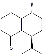(5R,8S)-5-メチル-8-イソプロピル-3,4,5,6,7,8-ヘキサヒドロナフタレン-1(2H)-オン 化学構造式