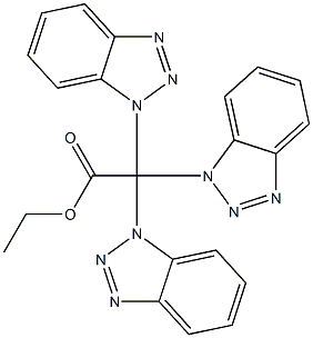 トリス(1H-ベンゾトリアゾール-1-イル)酢酸エチル 化学構造式