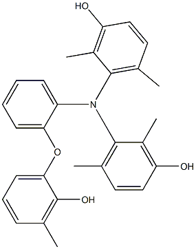 N,N-Bis(3-hydroxy-2,6-dimethylphenyl)-2-(2-hydroxy-3-methylphenoxy)benzenamine 结构式