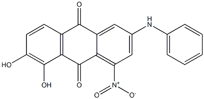 2-Anilino-5,6-dihydroxy-4-nitroanthraquinone Structure