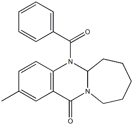 5a,6,7,8,9,10-Hexahydro-5-benzoyl-2-methylazepino[2,1-b]quinazolin-12(5H)-one,,结构式