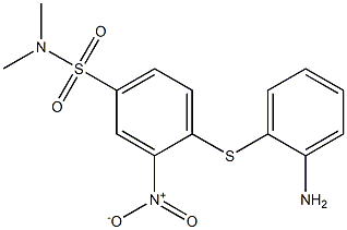 o-(4-Dimethylaminosulfonyl-2-nitrophenylthio)aniline Struktur