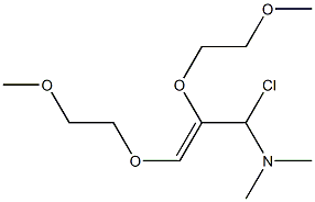 1-Chloro-2,3-bis(2-methoxyethoxy)-N,N-dimethyl-2-propen-1-amine,,结构式