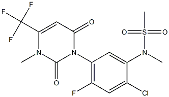  N-[2-Chloro-5-[[1,2,3,6-tetrahydro-3-methyl-2,6-dioxo-4-(trifluoromethyl)pyrimidin]-1-yl]-4-fluorophenyl]-N-methylmethanesulfonamide