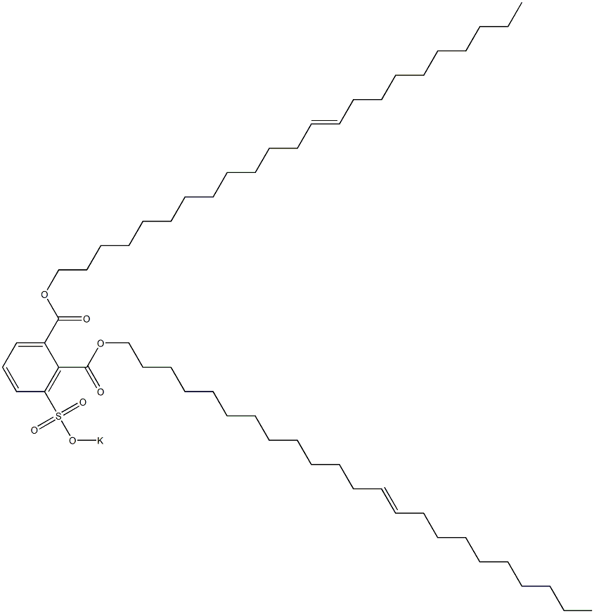 3-(Potassiosulfo)phthalic acid di(13-tricosenyl) ester 结构式