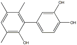 3',5',6'-Trimethyl-1,1'-biphenyl-2',3,4-triol Struktur
