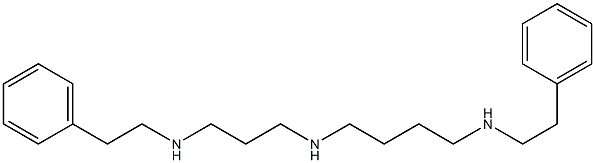 N-[3-[(2-Phenylethyl)amino]propyl]-N'-(2-phenylethyl)-1,4-butanediamine,,结构式