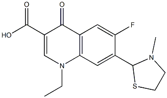 1,4-Dihydro-1-ethyl-4-oxo-6-fluoro-7-(3-methylthiazolidin-2-yl)quinoline-3-carboxylic acid|