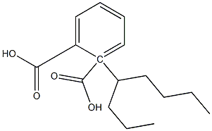 (-)-フタル酸水素1-[(R)-1-プロピルペンチル] 化学構造式