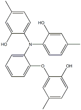 N,N-Bis(2-hydroxy-4-methylphenyl)-2-(2-hydroxy-5-methylphenoxy)benzenamine Structure