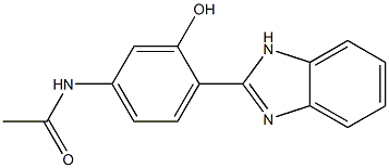 N-[3-Hydroxy-4-(1H-benzimidazol-2-yl)phenyl]acetamide Structure