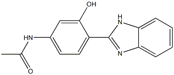 N-[3-Hydroxy-4-(1H-benzimidazol-2-yl)phenyl]acetamide Struktur