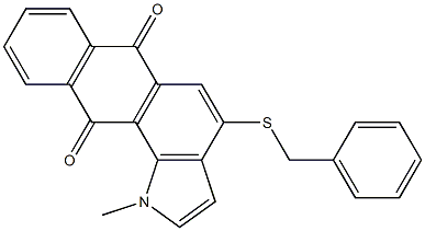 1-Methyl-4-(benzylthio)-1H-naphth[2,3-g]indole-6,11-dione Structure