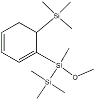 1-(1-Methoxy-1,2,2,2-tetramethyldisilanyl)-6-(trimethylsilyl)cyclohexa-1,3-diene 结构式