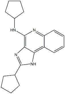 2-Cyclopentyl-4-cyclopentylamino-1H-imidazo[4,5-c]quinoline,,结构式