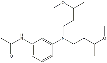 3'-[Bis(3-methoxybutyl)amino]acetanilide 结构式