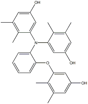 N,N-Bis(5-hydroxy-2,3-dimethylphenyl)-2-(5-hydroxy-2,3-dimethylphenoxy)benzenamine Structure