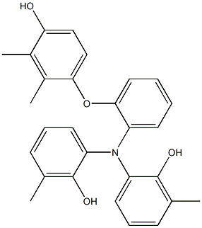 N,N-Bis(2-hydroxy-3-methylphenyl)-2-(4-hydroxy-2,3-dimethylphenoxy)benzenamine Structure