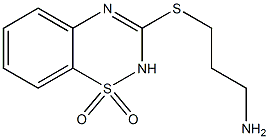 3-(3-Aminopropylthio)-2H-1,2,4-benzothiadiazine 1,1-dioxide 结构式