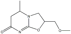 2,3,5,6-テトラヒドロ-2-(メトキシメチル)-5-メチル-7H-オキサゾロ[3,2-a]ピリミジン-7-オン 化学構造式