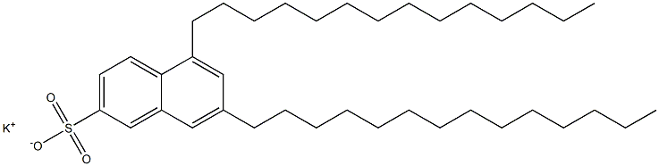 5,7-Ditetradecyl-2-naphthalenesulfonic acid potassium salt 结构式