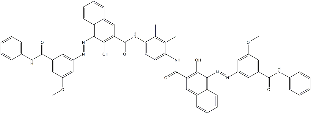  N,N'-(2,3-Dimethyl-1,4-phenylene)bis[4-[[3-methoxy-5-(phenylcarbamoyl)phenyl]azo]-3-hydroxy-2-naphthalenecarboxamide]