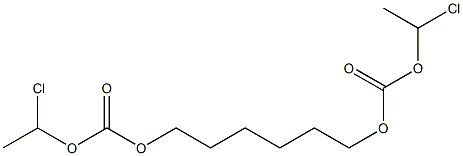 1,6-ビス[(1-クロロエチル)オキシカルボニルオキシ]ヘキサン 化学構造式