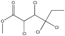 2,3,4,4-テトラクロロヘキサン酸メチル 化学構造式