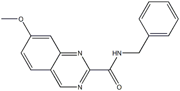 N-ベンジル-7-メトキシキナゾリン-2-カルボアミド 化学構造式