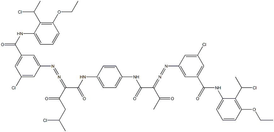 3,3'-[2-(1-Chloroethyl)-1,4-phenylenebis[iminocarbonyl(acetylmethylene)azo]]bis[N-[2-(1-chloroethyl)-3-ethoxyphenyl]-5-chlorobenzamide]