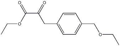 2-オキソ-3-(p-エトキシメチルフェニル)プロピオン酸エチル 化学構造式
